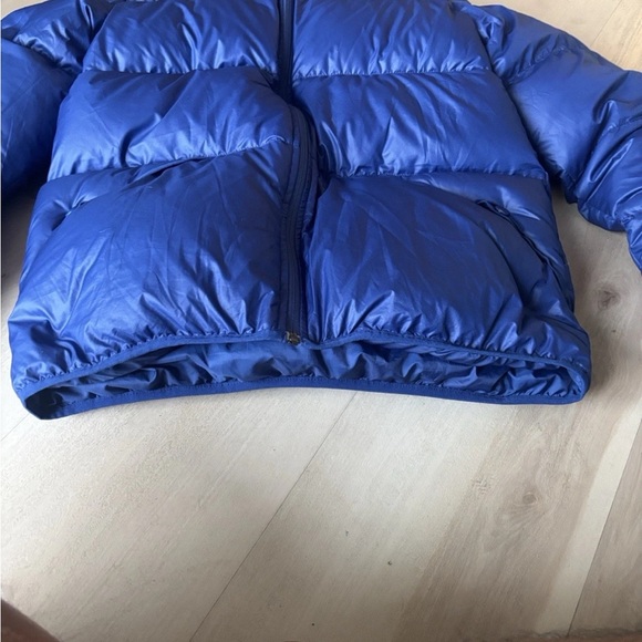 nike sportswear flight puffer mens medium royal blue green reversible coat - Picture 6 of 11